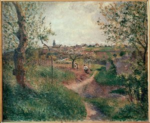 Mathurinernes sti oppover gjennom åkrene, Pontoise (olje på lerret) av Camille Pissarro
