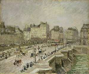 Pont Neuf, snøeffekt, 2. serie av Camille Pissarro
