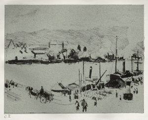 Quai Boieldieu i Rouen av Camille Pissarro