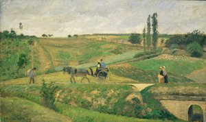 Vei nær Pontoise … av Camille Pissarro