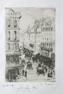 Rue Saint-Lazare, Paris, 1897 av Camille Pissarro