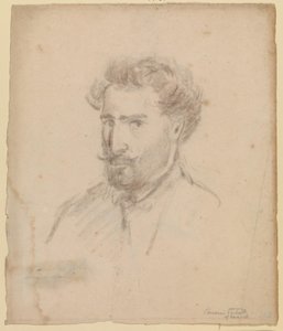 Selvportrett, trekvart profil til venstre (Caracas (?) 1853/54) av Camille Pissarro