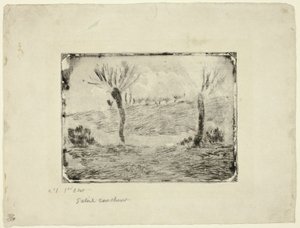 Solnedgang av Camille Pissarro