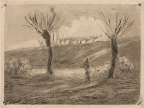 Solnedgang av Camille Pissarro