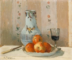 Stilleben med epler og mugge, 1872. av Camille Jacob Pissarro