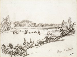 Studie av Kew Gardens, ca 1890-tallet av Camille Pissarro