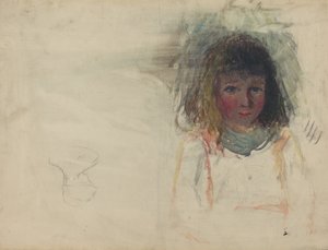 Kunstnerens sønn Georges [verso], ca. 1880. av Camille Pissarro