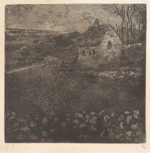 Hytta, 1879. av Camille Pissarro