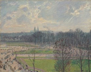 Tuilerienes hage på en vinterettermiddag, 1899. av Camille Jacob Pissarro