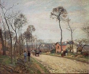 Veien til Louveciennes - 1870. Olje på lerret av Camille Jacob Pissarro