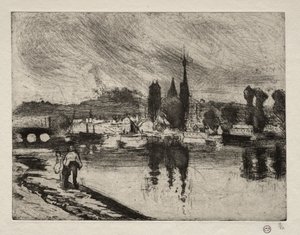 Utsikt over Rouen av Camille Pissarro