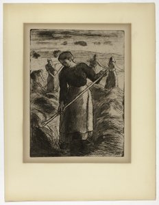 Kvinne Hømaker på Éragny av Camille Pissarro