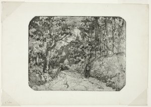Wooded Lane ved Pontoise av Camille Pissarro