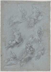 Studier for jomfruen og barnet (recto) av Camillo Boccaccino