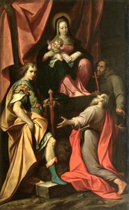 Madonna og barn med St. Vitalis, St. Jerome og St. Francis