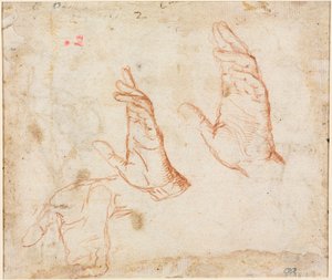 Study of Hands verso, ca. 1590. av Camillo Procaccini