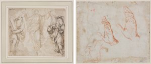 Forvandlingen (recto); Studie av hender (verso) av Camillo Procaccini