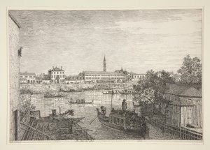Ale Porte del Dolo (At the Locks of Dolo), fra serien Vedute (Views) av Canaletto (Giovanni Antonio Canal)