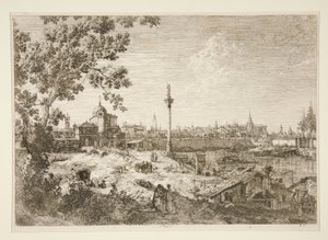 Imaginary View of Padua, fra serien Vedute (Views) av Canaletto (Giovanni Antonio Canal)