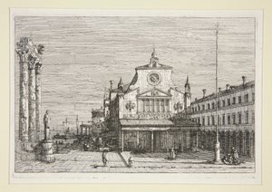 Imaginary View of S. Giacomo Di Rialto, fra serien Vedute (Views) av Canaletto (Giovanni Antonio Canal)