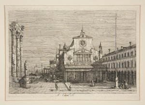 Imaginary View of S. Giacomo di Rialto, fra serien Vedute (Views) av Canaletto (Giovanni Antonio Canal)