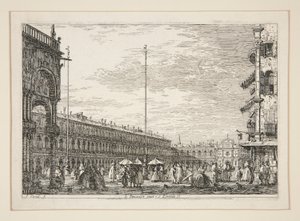 Le Procuratie Nuove e S. Ziminian V. (The Procuratic Nuove and the Church of San Geminiano, Venezia), fra serien Vedute (Views)