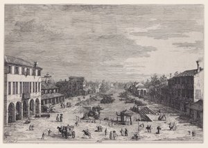 Mestre, fra serien Vedute (Views) av Canaletto (Giovanni Antonio Canal)