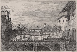 The Terrace, fra serien Vedute (Views) av Canaletto (Giovanni Antonio Canal)