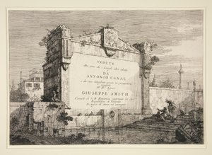 Tittelplate, fra serien Vedute (Views) av Canaletto (Giovanni Antonio Canal)