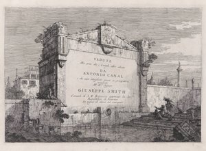 Tittelplate, fra serien Vedute (Views) av Canaletto (Giovanni Antonio Canal)
