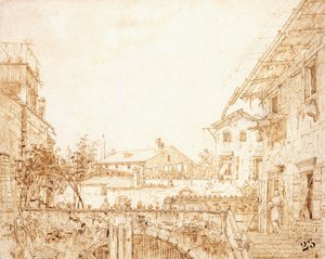 Utsikt over en terrasse i Padua, av Giovanni Antonio Canal