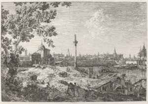 Imaginær utsikt over Padova av Canaletto