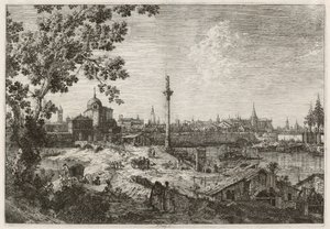 Imaginær utsikt over Padova av Canaletto