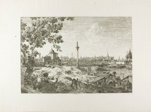 Imaginær utsikt over Padua, fra Vedute av Canaletto