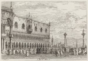 Bandbrygga. V. [nedre til høyre] av Canaletto