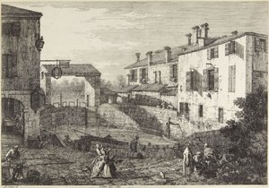 Portene i Dolo av Canaletto