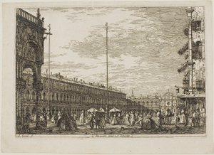 le Procuratie niove e S. Ziminian V., fra Vedute av Canaletto
