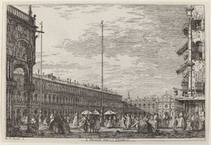 Le Procuratie niove e S. Ziminian V., ca. 17351746. av Canaletto