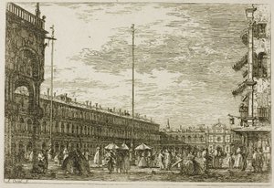 Le Procuratie niove e S. Ziminian V, fra Vedute av Canaletto