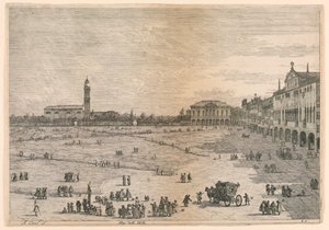 Prà della Valle (Prato della Valle, Padua), fra Andre visninger tatt fra andre steder av Canaletto