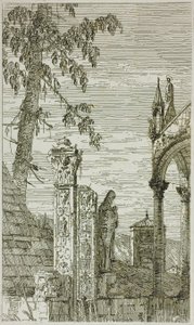 Biskopens grav, fra Vedute av Canaletto
