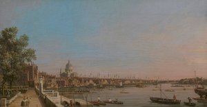 Byen fra nær terrassen til Somerset House av Canaletto