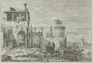 Ryttermonumentet, fra Vedute av Canaletto