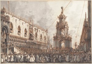 «Giovedì Grasso»-festivalen foran Dogepalasset i Venezia