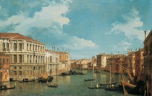 Canal Grande, Venezia, ser nordvest, med Palazzo Pesaro, Palazzo Foscarini og toppen av S. Stae til venstre og Palazzo Vendramin-Calergi og S. Marcuola til høyre