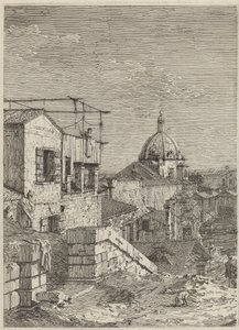 Huset med inskripsjonen [til venstre], 1741. av Canaletto