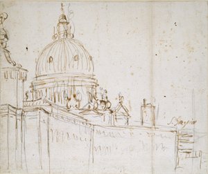 Venezia: Dogana di Mare og S. Maria della Salute, midten av 1700-tallet av Canaletto