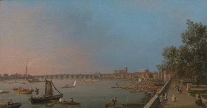 Westminster fra Near the Terrace of Somerset House av Canaletto