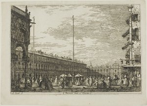 le Procuratie niove e S. Ziminian V., fra Vedute av Canaletto