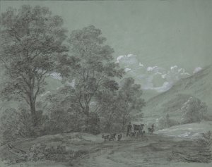 Landskap nær Ruhpolding, slutten av 1700-midten av 1800-tallet. av Cantius Dillis